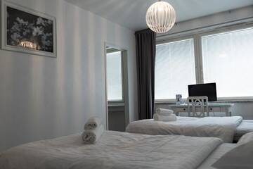 Фото номера Двухместный номер с 2 отдельными кроватями Апарт-отели Hotelli Alexanderin huoneistohotelli huoneet г. Мянття 25